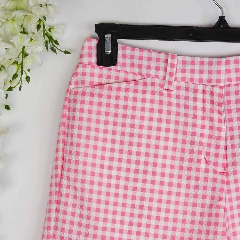 Pro Tour Pink Gingham Shorts Size 8 Golf Coolplay Preppy Coastal Feminine Barbie